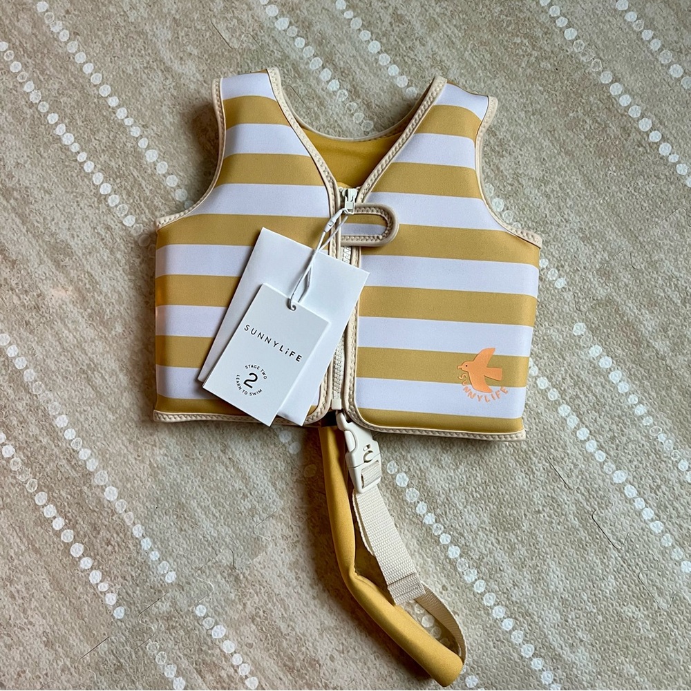 Sunnylife Kids Swim Vest - Yellow and White